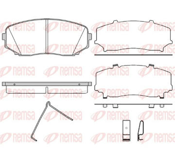 Sada brzdových destiček, kotoučová brzda REMSA 1267.02