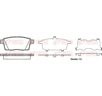 Sada brzdových destiček, kotoučová brzda REMSA 1268.00