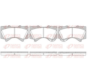 Sada brzdových destiček, kotoučová brzda REMSA 1271.02