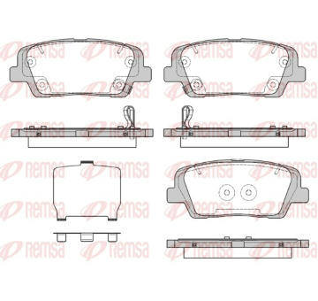 Sada brzdových destiček, kotoučová brzda REMSA 1274.09