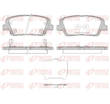 Sada brzdových destiček, kotoučová brzda REMSA 1274.42