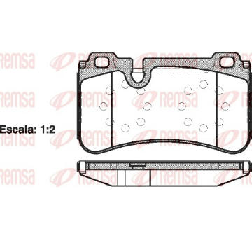 Sada brzdových destiček, kotoučová brzda REMSA 1280.00