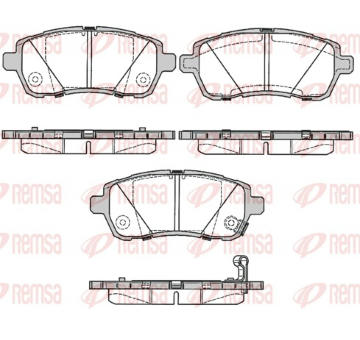 Sada brzdových destiček, kotoučová brzda REMSA 1281.11