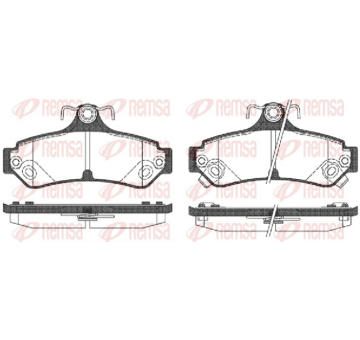 Sada brzdových destiček, kotoučová brzda REMSA 1285.12