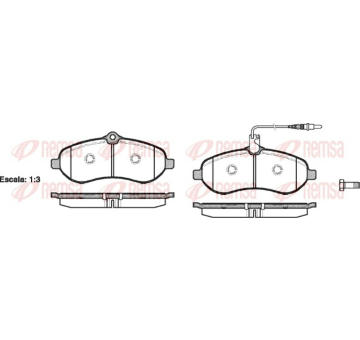 Sada brzdových destiček, kotoučová brzda REMSA 1292.01