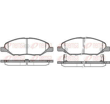 Sada brzdových destiček, kotoučová brzda REMSA 1293.02