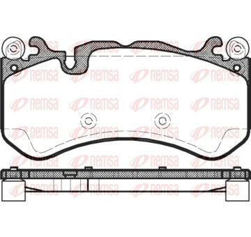 Sada brzdových destiček, kotoučová brzda REMSA 1300.00