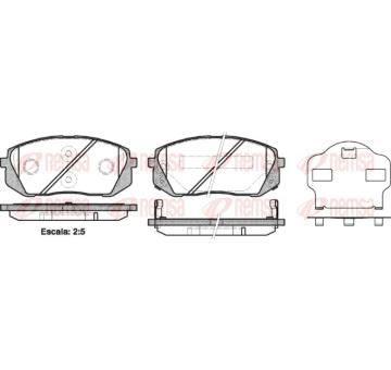 Sada brzdových destiček, kotoučová brzda REMSA 1302.02