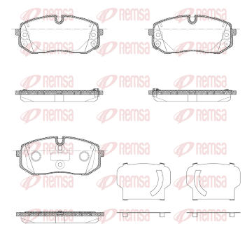Sada brzdových destiček, kotoučová brzda REMSA 1302.10
