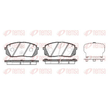 Sada brzdových destiček, kotoučová brzda REMSA 1302.22