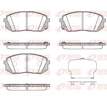 Sada brzdových destiček, kotoučová brzda REMSA 1302.43