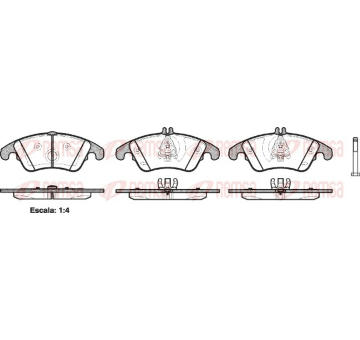 Sada brzdových destiček, kotoučová brzda REMSA 1304.00