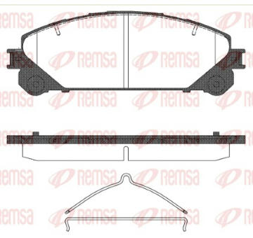 Sada brzdových destiček, kotoučová brzda REMSA 1312.00