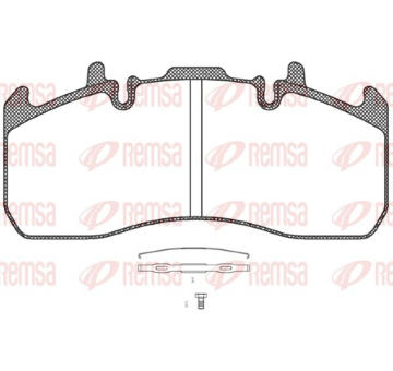 Sada brzdových destiček, kotoučová brzda REMSA JCA 1317.00