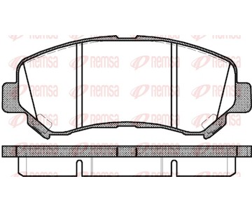 Sada brzdových destiček, kotoučová brzda REMSA 1318.00