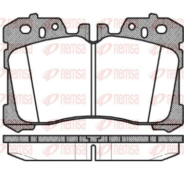 Sada brzdových destiček, kotoučová brzda REMSA 1320.00