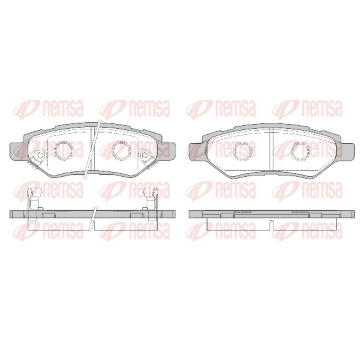 Sada brzdových destiček, kotoučová brzda REMSA 1335.02