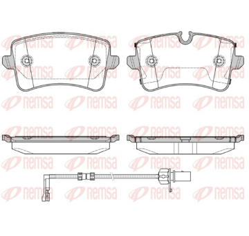Sada brzdových destiček, kotoučová brzda REMSA 1343.20