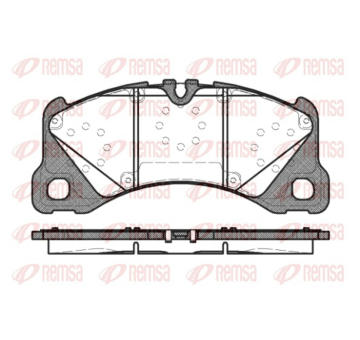 Sada brzdových destiček, kotoučová brzda REMSA 1345.40