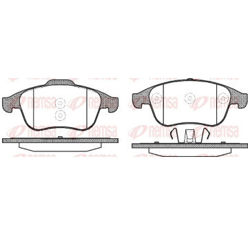 Sada brzdových destiček, kotoučová brzda REMSA 1350.10