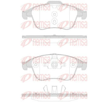 Sada brzdových destiček, kotoučová brzda REMSA 1350.30