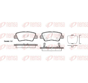 Sada brzdových destiček, kotoučová brzda REMSA 1362.02