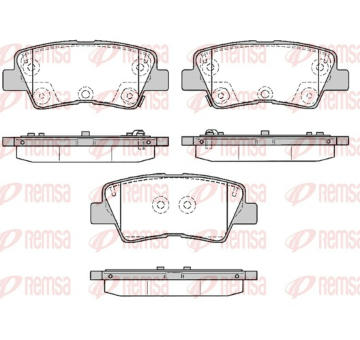 Sada brzdových destiček, kotoučová brzda REMSA 1362.85