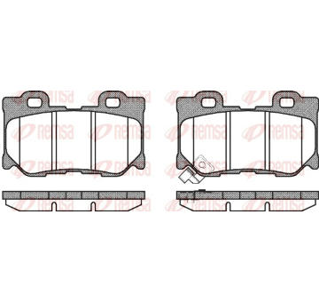 Sada brzdových destiček, kotoučová brzda REMSA 1365.01