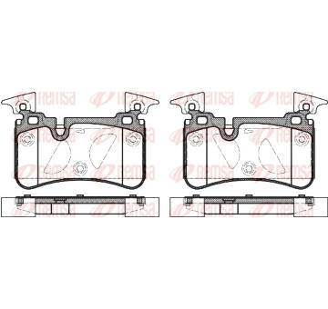 Sada brzdových destiček, kotoučová brzda REMSA 1367.00