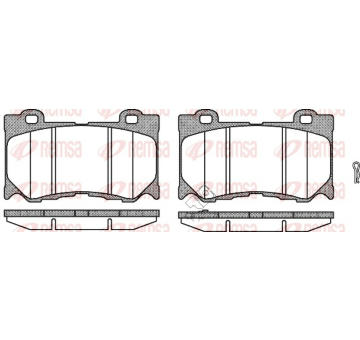 Sada brzdových destiček, kotoučová brzda REMSA 1372.01