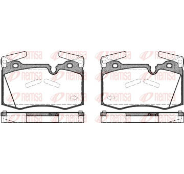 Sada brzdových destiček, kotoučová brzda REMSA 1374.00