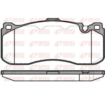 Sada brzdových destiček, kotoučová brzda REMSA 1380.00
