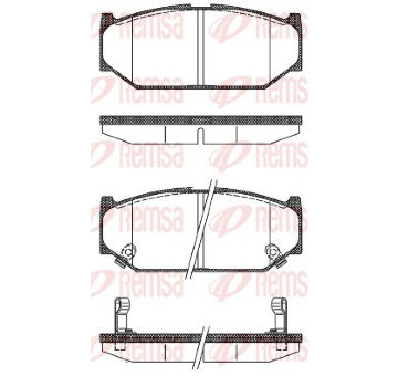 Sada brzdových destiček, kotoučová brzda REMSA 1381.12