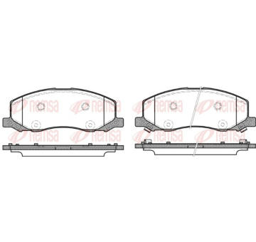 Sada brzdových destiček, kotoučová brzda REMSA 1386.02