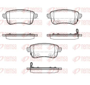 Sada brzdových destiček, kotoučová brzda REMSA 1387.02