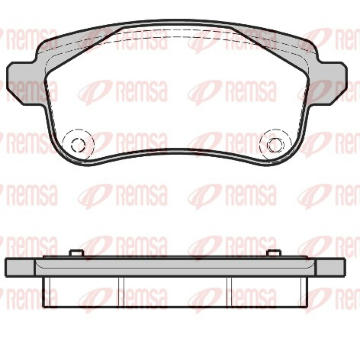 Sada brzdových destiček, kotoučová brzda REMSA 1387.30