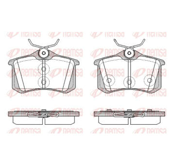 Sada brzdových destiček, kotoučová brzda REMSA 1391.57