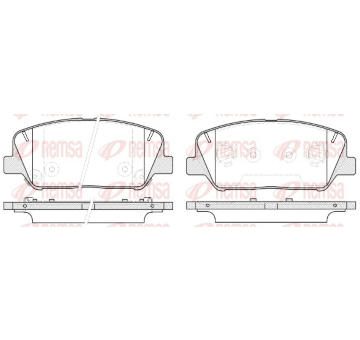 Sada brzdových destiček, kotoučová brzda REMSA 1398.12