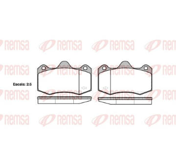 Sada brzdových destiček, kotoučová brzda REMSA 1404.00