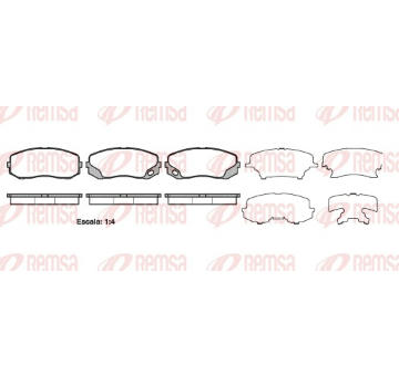 Sada brzdových destiček, kotoučová brzda REMSA 1405.00