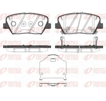 Sada brzdových destiček, kotoučová brzda REMSA 1412.02