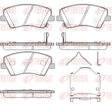 Sada brzdových destiček, kotoučová brzda REMSA 1412.04