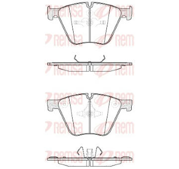Sada brzdových destiček, kotoučová brzda REMSA 1419.20