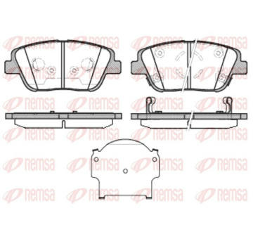 Sada brzdových destiček, kotoučová brzda REMSA 1423.02
