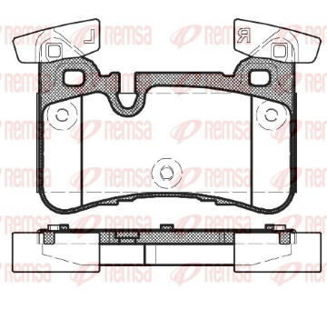 Sada brzdových destiček, kotoučová brzda REMSA 1429.00
