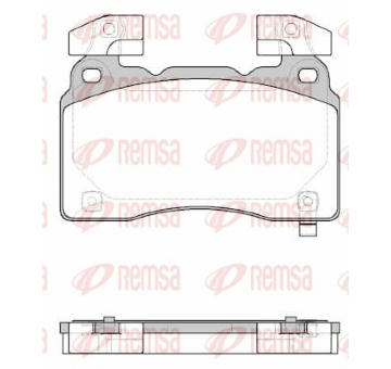 Sada brzdových destiček, kotoučová brzda REMSA 1438.24