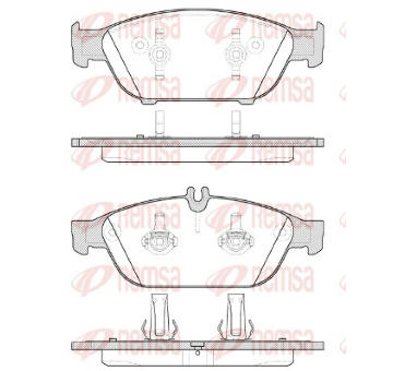 Sada brzdových destiček, kotoučová brzda REMSA 1441.10