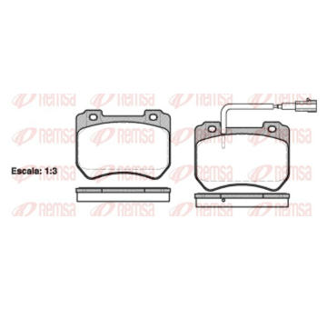 Sada brzdových destiček, kotoučová brzda REMSA 1444.01