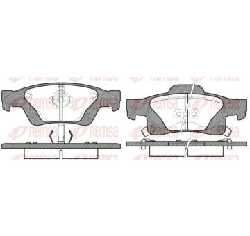 Sada brzdových destiček, kotoučová brzda REMSA 1446.02