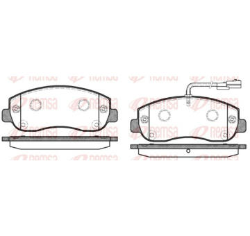Sada brzdových destiček, kotoučová brzda REMSA 1449.01